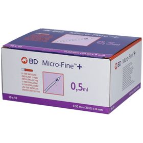 BD Microfine+ Seringue Insuline 0.5ml 30g 8mm