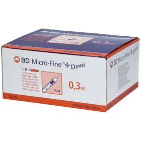 Wegwerpspuit 0,3 ml Bd Naald 30g Insuline 324826/320837