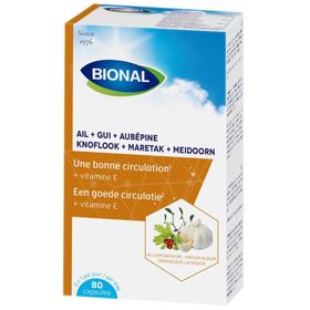 Bional Knoflook + Maretak + Meidoorn – Circulatie en Afweersysteem –Voedingssupplement met Vitamine E
