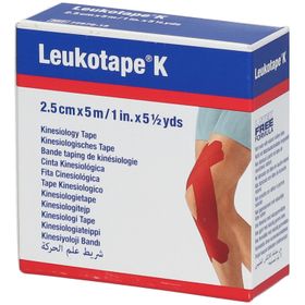 Leukotape K Rouge 2,5cm x 5m 7297815