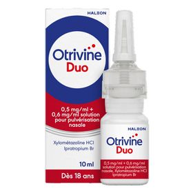 Otrivine Duo 0,5 mg/ml + 0,6 mg/ml Solution pour Pulvérisation Nasale