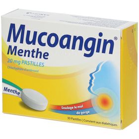 Mucoangin Menthe 20mg - Pour Mal De Gorge