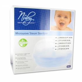 Nuby Natural Touch Sterilisator + 2 x 240Ml +Tétine