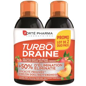 Forté Pharma Turbodraine Thé Vert-Pêche Duopack