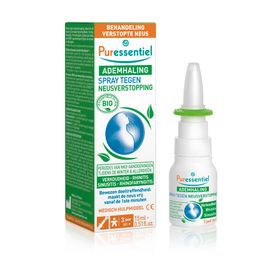 Puressentiel Ademhaling Spray tegen Neusverstopping Verkoudheid - Rinitis - Sinusitis - Rinofaryngitis Bio