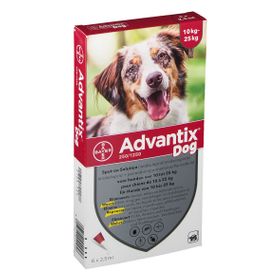 Advantix 250/1250 Spot-On Oplossing Hond 10<25kg