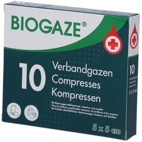 Biogaze Bandage 5x5cm - Plaies, Blessures légères et Brûlures Superficielles