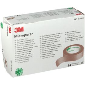 3M Micropore Sparadrap Chirurgical Couleur Peau 1,25cmx9,15m