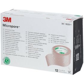 3M Micropore Chirurgische Fixatiepleister Huidskleur 2,5cm x 9,1m 1533-1