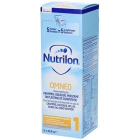 Nutrilon Omneo 1 crampes, coliques, selles dures, constipation Bébé 0-6 mois Sachets 5x23g