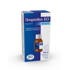 Ibuprofen EG 40 mg/ml | Pijn & Koorts | Voor kinderen vanaf 8kg