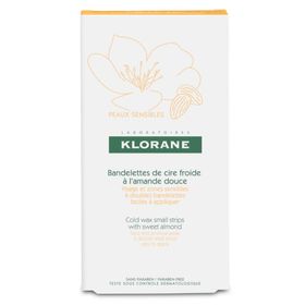 Klorane Cold Wax Small Strips with Sweet Almond Face & Sensitive Areas