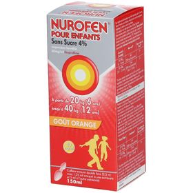 Nurofen Enfant Sans Sucre Oranges 4% - De 6 à 12 Ans