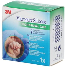 3M Micropore Silicone Sparadrap Chirurgical 2,5cm x 5m 2775-1FR