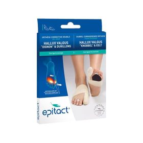 Epitact® Corrigerende Hallux Valgus 'Knobbel' & Eelt Orthese voor Overdag Rechts Medium