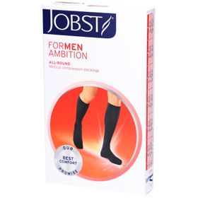 JOBST For Men Ambition Kniekous Lang Klasse 2 Ad Zwart Small