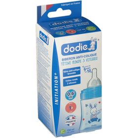 Dodie Zuigfles Initation+ Blauw Zuigspeen 1 Gat