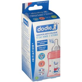 Dodie Zuigfles Initation+ Roos Zuigspeen 1 Gat