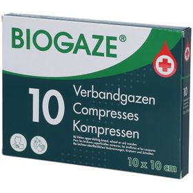 Biogaze Verbandgaas 10x10cm - Wonden, Lichte Huidbeschadigingen en Oppervlakkige Brandwonden