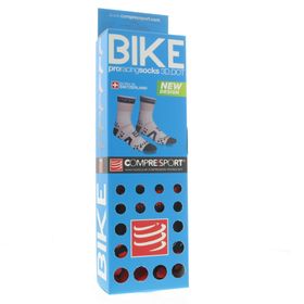 Compressport Proracing Fietssokken BL/RE Maat 5