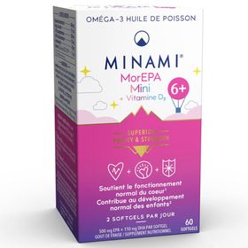 Minami® MorEPA Mini + Vitamine D3 6 Jaar+