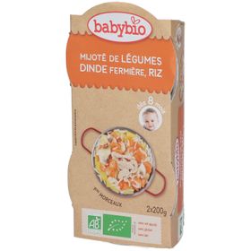 Babybio Bipack Légumes-Dinde-Riz 8 Mois