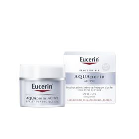 Eucerin AQUAporin ACTIVE Crème Hydratation Intense Longue Durée SPF25 Tous Types de Peau