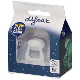 Difrax Fopspeen Dental Glow in the Dark 18 Maanden+