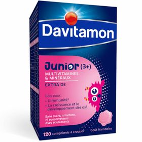 Davitamon Junior Framboise - Multivitamines à Partir de 3 Ans