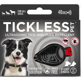 Tickless Ultrasone Verjager Teek/Vlo Zwart