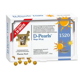 Pharma Nord D-Pearls 1520 100 + 20 capsules GRATIS | vitamine D | Immuunsysteem + Botten & tanden