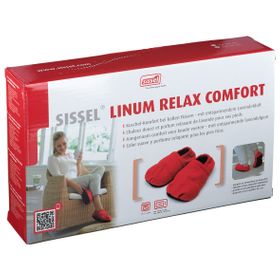 Sissel Linum Relax Pantoufles Thermiques avec Remplissage de Graines de Lin Confort Taille 41-45 Rouge