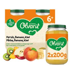 Olvarit | Panade Bébé Dès 6 Mois | Pêche Banane Kiwi