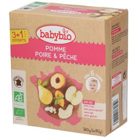 Babybio Compote de Fruits Pomme-Poire-Pêche