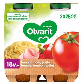 Olvarit Repas Macaroni-Tomate-Jambon 18 Mois