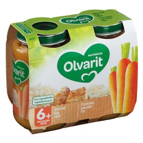 Olvarit Repas Carotte-Poulet-Riz 6 Mois