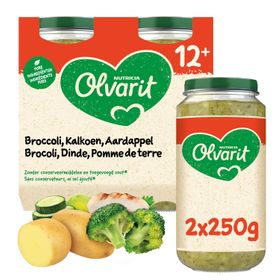 Olvarit | Petit Pot | Repas Bébé Dès 12 Mois | Brocoli Dinde Pommes de Terre
