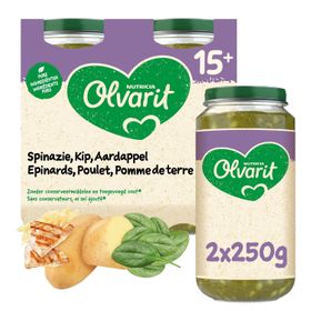 Olvarit | Petit Pot | Repas Bébé Dès 15 Mois | Epinard Poulet Pommes De Terre