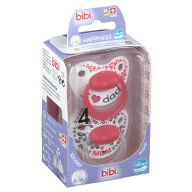 Bibi Fopspeen Happiness Duo Mama & Papa Dental 6-16 Maanden