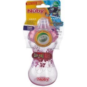 Nuby Gobelet Anti-Fuite Easy Grip Rose 6 mois+