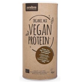 Purasana® Vegan Protein Mix Pois - Riz - Potiron - Tournesol - Chanvre Chocolat Bio