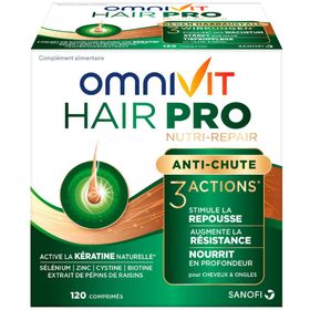 Omnivit Hair Pro | Behoud van Gezond Haar | Haargroei Vitamine | 120 Tabletten