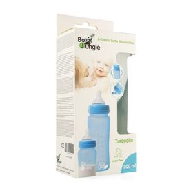B-Thermo Bottle Silicone Glass Turquoise