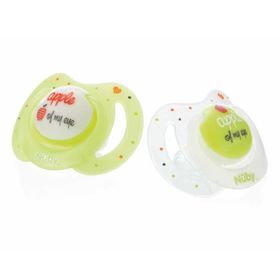 Nuby Fopspeen Little Moments Glow Oval 0-6Maanden