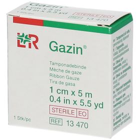 Gazin Mèche de Gaze Enroulée Stérile 1cm x 5m