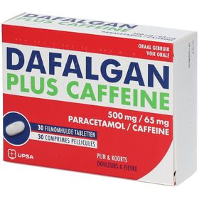 Dafalgan® Plus Cafeïne 500mg Paracetamol/65mg Paracetamol | Pijn & Koorts