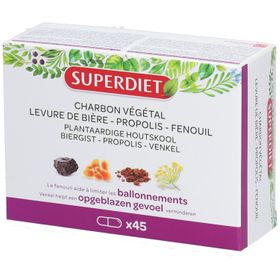 Superdiet Charbon Végétal - Levure de Bière - Propolis - Fenouil