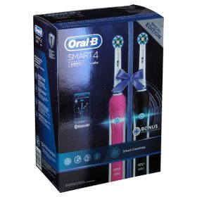 Oral-B Smart 4 4900 Elektrische Tandenborstel Zwart & Roze DUO