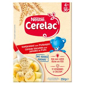Nestlé® Cerelac Koekjesmeel voor Fruitpapjes 6m - 36m