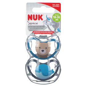 Nuk Fopspeen 2 Space Walvis En Beer 18-36m
